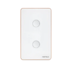 Công tắc đèn thông minh Hafele 820.71.004, HSL-LSXG01B/W, 2 nút, màu trắng