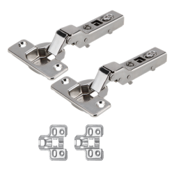 Bản lề Hafele METALLA SM 110 độ 483.01.721, giảm chấn, Inox 304, trọn bộ DIY, lắp trùm nửa