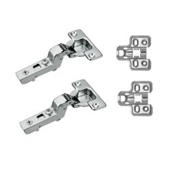 Bản lề Hafele METALLA SM 110 độ 483.01.722, giảm chấn, Inox 304, trọn bộ DIY, lắp lọt lòng