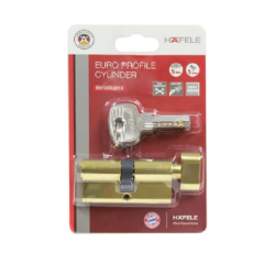 Ruột khóa cửa phòng Hafele 489.56.005, size 32.5 / 32.5 mm, màu đồng bóng