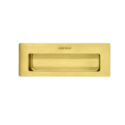 DIY Tay nắm âm Hafele 115x42  489.72.140, màu đồng bóng PVD