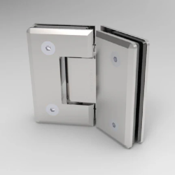 Bản lề kính - kính 135° Hafele 499.05.856, màu inox bóng