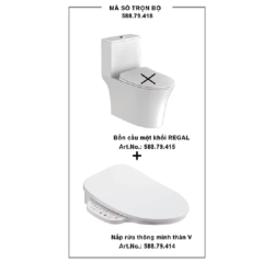 Bộ sản phẩm 588.79.418 Bồn cầu một khối Hafele REGAL 588.79.415 + Nắp 588.79.414
