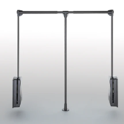 Tay nâng móc áo Hafele 805.11.153, Độ rộng khoang tủ 600 - 830 mm, màu chestnut