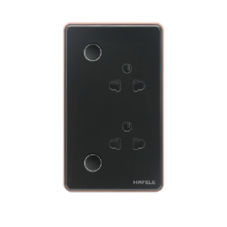 Ổ cắm âm tường thông minh Hafele - HSL-WSS01B/W 820.71.006, màu đen