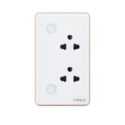 Ổ cắm âm tường thông minh Hafele - HSL-WSS01B/W 820.71.007, màu trắng 