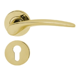 Tay gạt cửa trên nắp chụp tay nắm 903.98.147, bộ PC, mạ PVD đồng sáng bóng