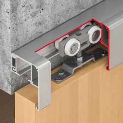 Bộ phụ kiện cho 1 cửa Hafele 941.02.036 (không bao gồm ray trượt) 120P - Không bao gồm giảm chấn