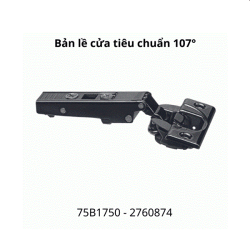 Bản lề tích hợp giảm chấn góc mở 107° 75B1750 2760874, lọt lòng