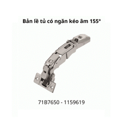 Bản lề tích hợp giảm chấn góc mở 155° 71B7650 1159619, trùm nửa