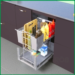 KỆ ĐỰNG DAO THỚT NAN OVAL HỢP KIM PHỦ NANO GOP-30/GOP-35/GOP-40/GOP-45