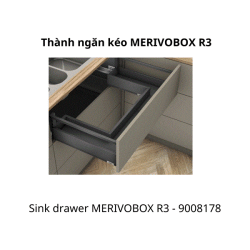 Ngăn kéo dưới chậu rửa Sink drawer MERIVOBOX R3, 9008178, xám nhạt