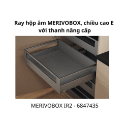 Ray hộp âm MERIVOBOX IR2, chiều cao E, 6847435,xám đậm