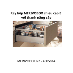 Ray hộp MERIVOBOX R2 chiều cao E 192mm ,4605814, Xám đậm