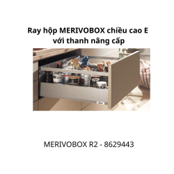 Ray hộp MERIVOBOX R2 chiều cao E 192mm, 8629443, Xám nhạt
