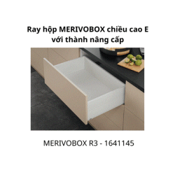 Ray hộp MERIVOBOX R3 chiều cao E 192 với thành nâng cấp 1641145, Trắng