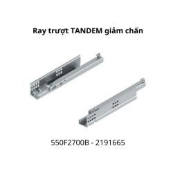 Ray trượt Blum TANDEM 550F2700B 2191665 mở 3/4, ray 30kg, 270mm