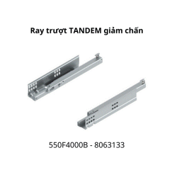 Ray trượt Blum TANDEM 550F4000B 8063133, mở 3/4, ray 30kg, 400mm