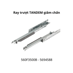 Ray trượt Blum TANDEM giảm chấn 560F3500B 5694588 mở toàn phần 30kg, 350mm