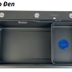 CHẬU RỬA CHÉN BÁT 1 HỘC PHỦ NANO ĐEN GOLICAA GA-7846ND