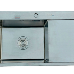 CHẬU RỬA CHÉN BÁT 1 HỘC 1 CÁNH ÂM BÀN GOLICAA GB-8046 INOX SUS 304