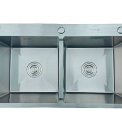 CHẬU RỬA CHÉN BÁT 2 HỘC ĐỀU GOLICAA GC-7843 SUS 304