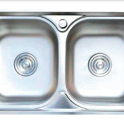 CHẬU RỬA CHÉN BÁT INOX 2 HỘC DẬP G3C-7843I GOLICAA