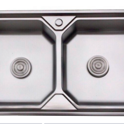 CHẬU RỬA CHÉN BÁT INOX 2 HỘC DẬP G3C-9050V GOLICAA