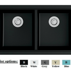 Chậu Rửa Chén Đá Granite 2 Hộc Âm Bàn Nhập Khẩu Golicaa GCD-7646G