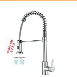 Vòi rửa chén lò xo nóng lạnh GOLICAA GL-412