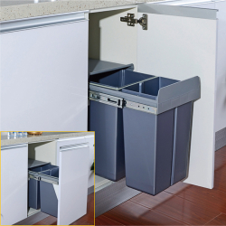 Thùng rác đôi gắn cánh hoặc cánh mở Inoxen WBA-30L